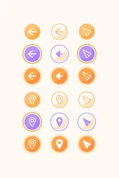 Taxi app UI elements kit Stock Illustration