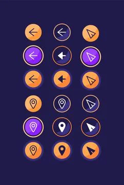 Taxi app UI elements kit Stock Illustration