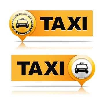 Taxi Banners Stock Illustration