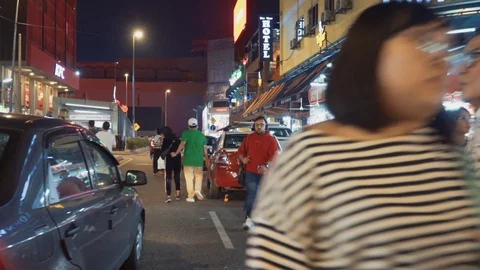 Taxi cab driver waiting at side of road, looking for riders/customers Stock Footage 105722080