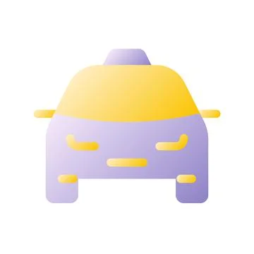 Taxi cab flat gradient two-color ui icon Illustrazione stock