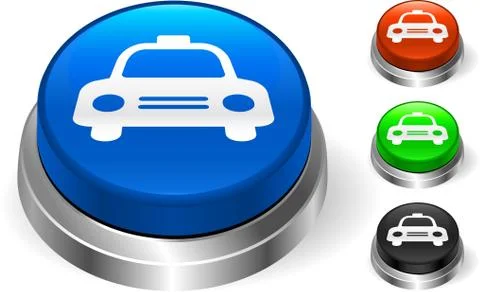 Taxi Cab Icon on Internet Button Stock Photos