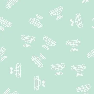Taxi cab line seamless pattern イラスト素材