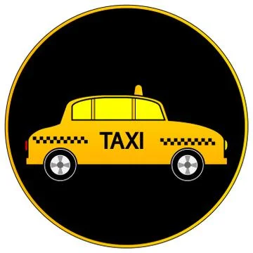 Taxi car button Stock Illustration