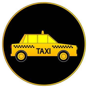 Taxi car button Stock Illustration