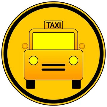 Taxi car button Stock Illustration