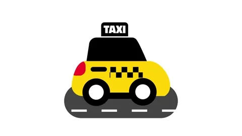 Taxi Car Illustration Stock Footage 334367113