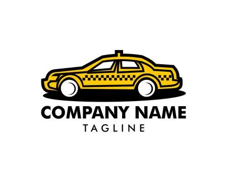 Taxi car logo template vector icon illustration design Illustrazione stock