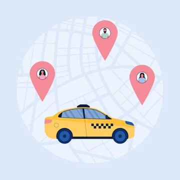 Taxi concept Stock Illustration