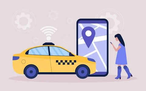 Taxi concept Stock Illustration