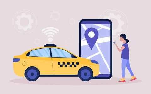 Taxi concept Stock Illustration