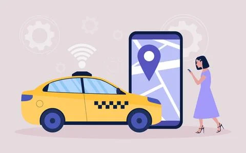 Taxi concept Stock Illustration