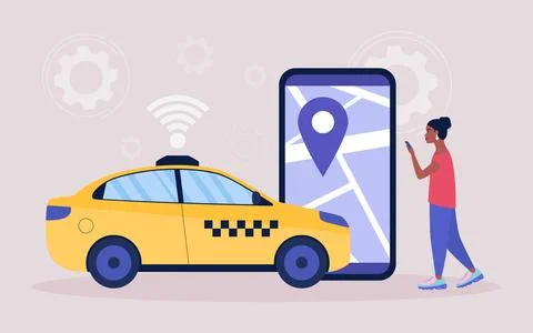 Taxi concept Stock Illustration
