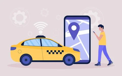 Taxi concept Stock Illustration