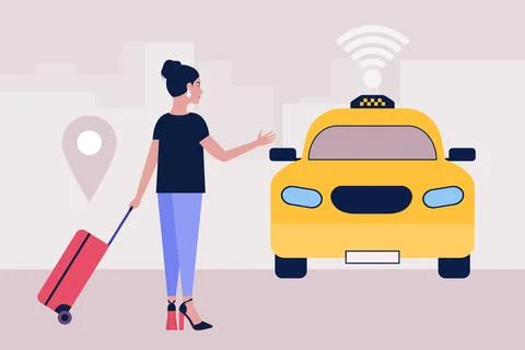 Taxi concept Stock Illustration