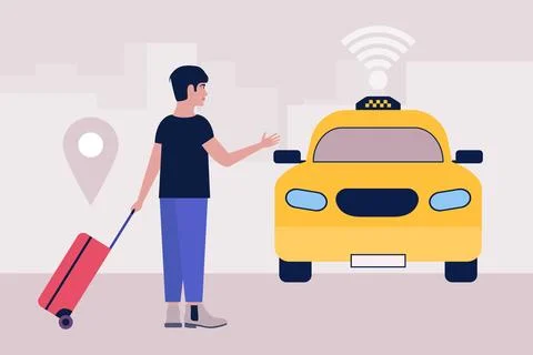 Taxi concept Stock Illustration