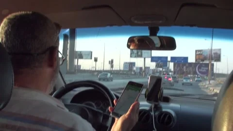Taxi Driver In Cairo, Egypt Stock Footage 158193005