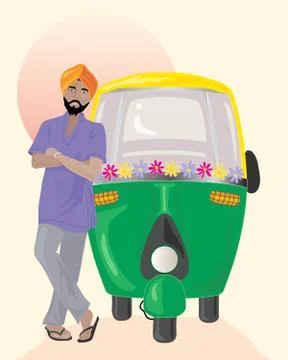 Taxi driver Stock Illustration