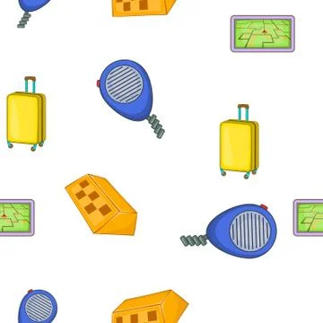Taxi elements pattern, cartoon style Illustrazione stock