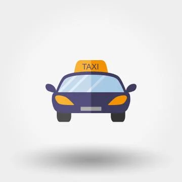 Taxi. Flat icon Stock Illustration