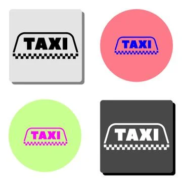 Taxi. flat vector icon Stock Illustration