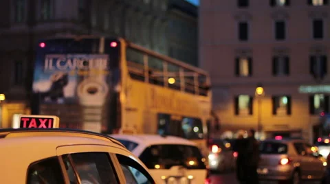 Taxi Stock Footage 1070356