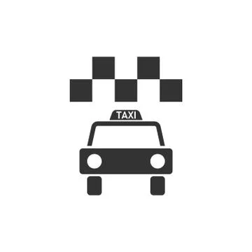 Taxi icon flat Stock Illustration