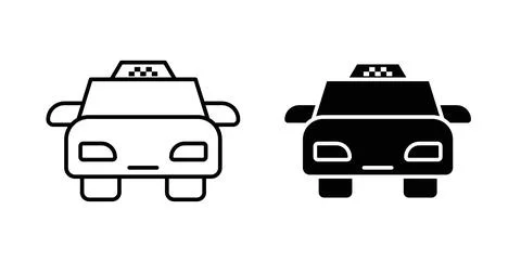 Taxi icon symbol. Flat Vector illustration Stock Illustration