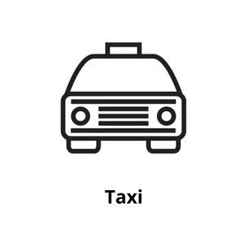 Taxi Line Icon Illustrazione stock