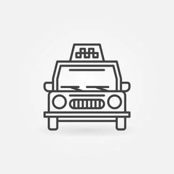 Taxi linear icon Stock Illustration