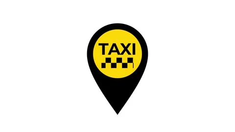 Taxi Location Pin Stock Footage 334367102