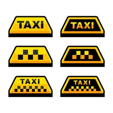 Taxi Logo Set 库存插图