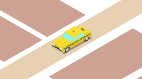 Taxi is on the map. Stock Footage 126714044