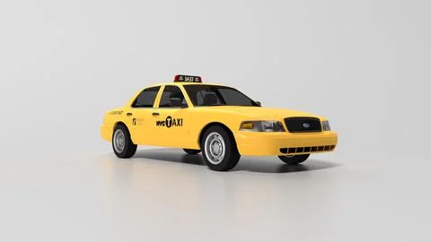 Taxi New York Ford Crown Victoria 3D Model