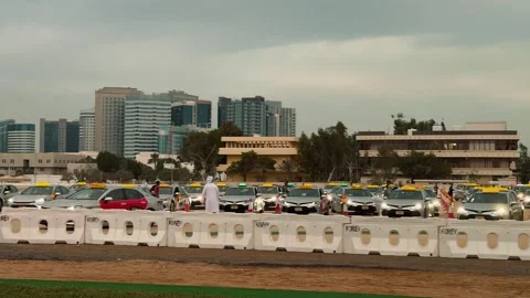 Taxi Park Stock Footage 327468370