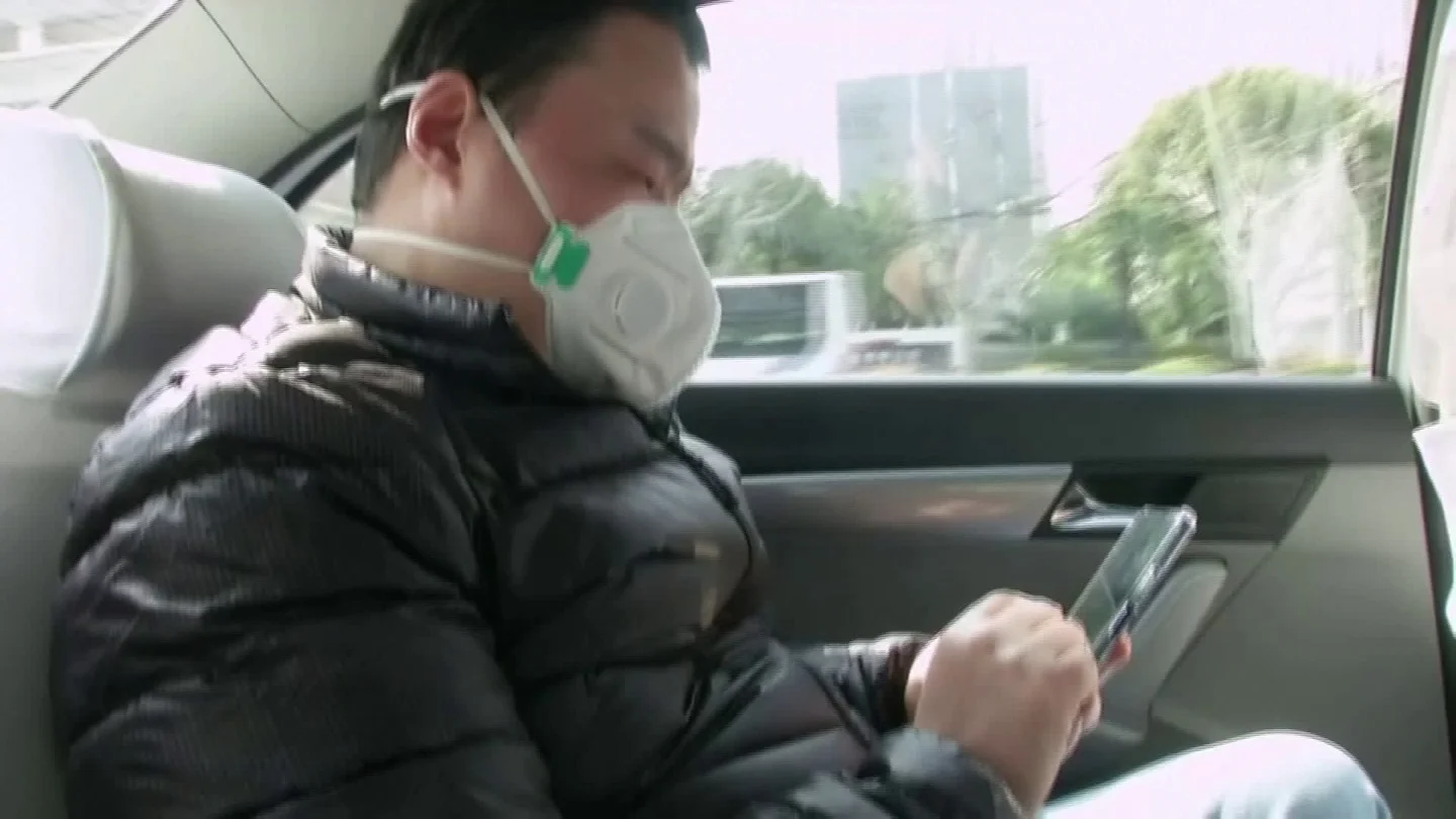 Taxi Passengers In Shanghai Asked To Disclose Personal Information In Coro... Stock Footage