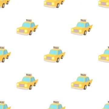 Taxi pattern seamless vector Stock Illustration