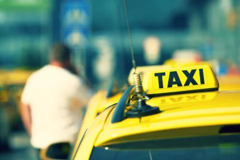 Taxi Foto stock