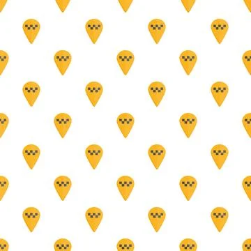 Taxi pin location seamless pattern for transport booking Stock Illustration
