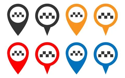 Taxi pointer icon. Navigation illustration symbol. Sign gps vector. Stock Illustration