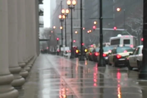 Taxi Queue Blur Zoom Stock-Footage 22618571