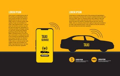Taxi service info-graphics Stock Illustration