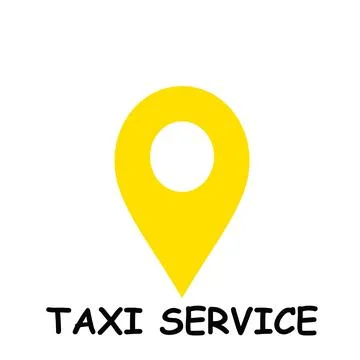 Taxi service map pointer - illustration Stock Illustration