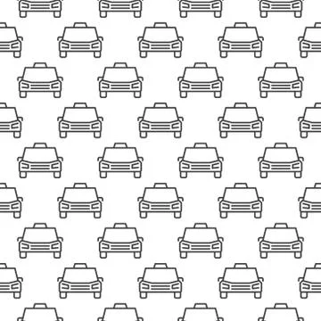 Taxi Service minimal pattern - vector Car seamless background 스톡 일러스트