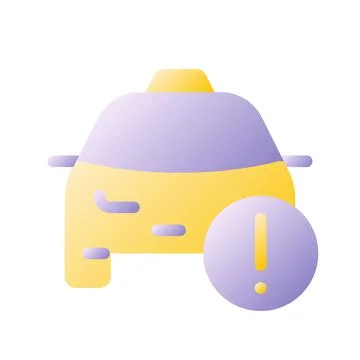 Taxi service notification flat gradient two-color ui icon Illustrazione stock