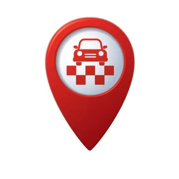 Taxi symbol map pointer Stock Illustration