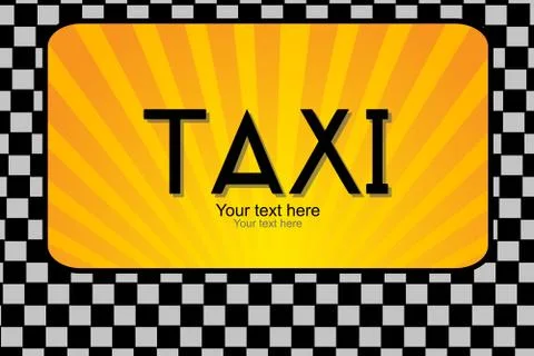 Taxi text Stock Illustration