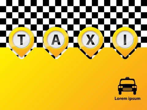 Taxi text in pointers Stock Illustration