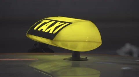 Taxi top light box Stock Footage 60914806