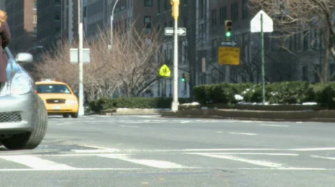 Taxi Traffic (1 of 2) Stock Footage